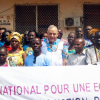 Angeline et Valrie, Michel et Gilbert animent un atelier sur lconomie humaine  Bangui le 2 fvrier 2019