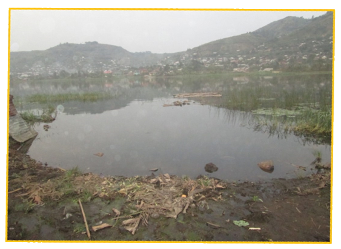 Les lac Kivu et ses abords de déchets / Photo Groupe Local RIEH Minova-Bweramana Lac Kivu et ses déchets