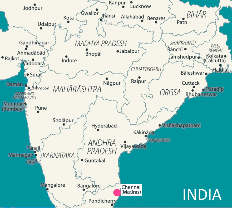 Carte Chennai